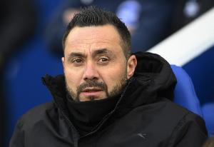 执教布莱顿期间，德泽尔比的球队英超射正数仅次于曼城和利物浦