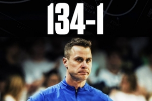 此前1号种子半场领先15+时134胜0负！杜克创尴尬纪录&成唯一输家