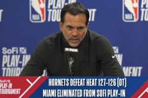 致阿德巴约受伤！斯波：三球那小把戏完全没必要 应该受到处罚