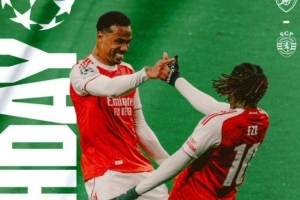 力争晋级！阿森纳官方晒欧冠对葡体海报：加布里埃尔、埃泽出镜