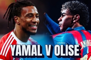 谁是世一右？亚马尔44场23球17助攻，奥利塞43场18球25助攻