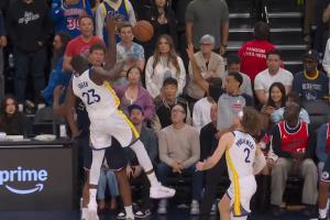 DPOY！追梦拖着一条腿抢断 波杰姆反击上篮拿下两分！