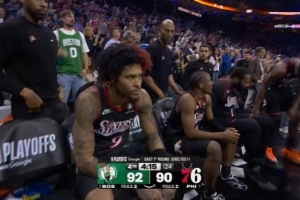 白热化！乌布雷冲击上篮得手 76人追到2分打停凯尔特人