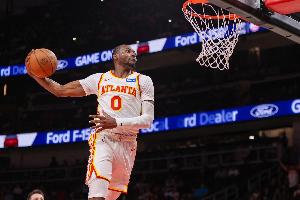 今天失灵了！库明加上半场6中1得到2分 三分线外4中0