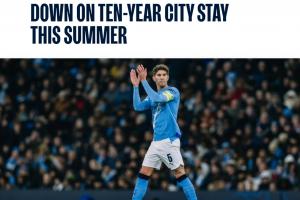 10年蓝月生涯19冠！曼城官方：31岁斯通斯赛季结束后离队