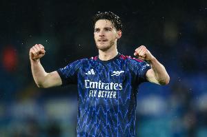 核心！赖斯99触球+83成功传球，为欧冠半决赛首回合4队球员之最